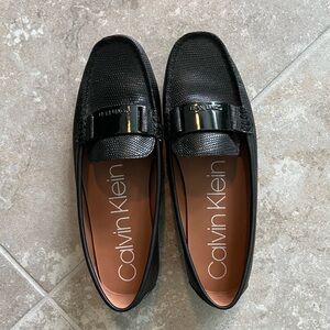 Calvin Klein Women’s Black Leather Loafers